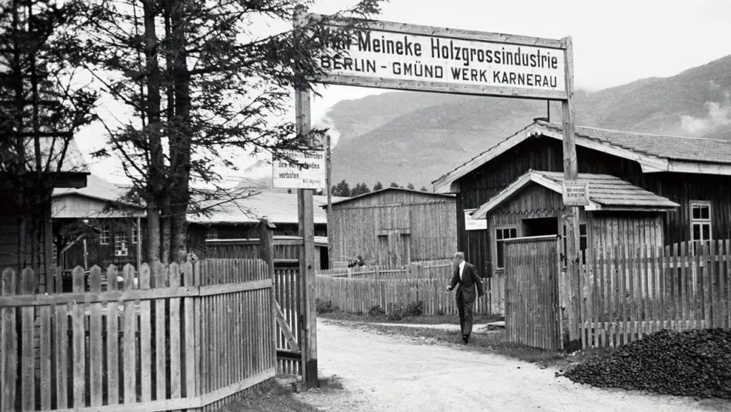 Serraria onde a Porsche KG se instalou em 1944