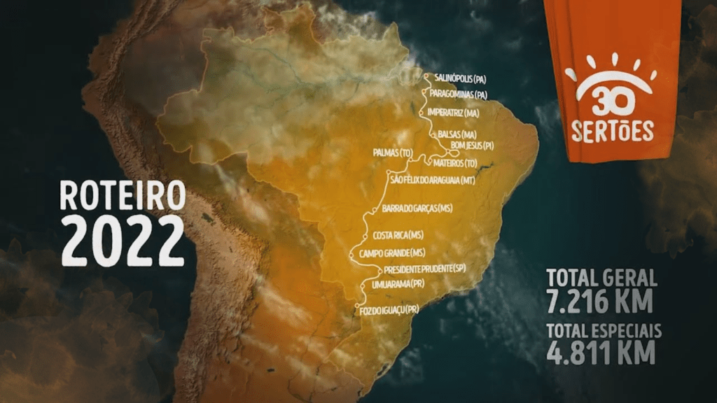 mapa Rally dos Sertões
